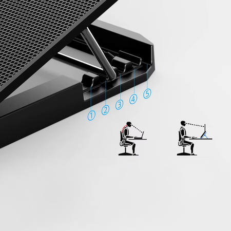 Strado Podkładka chłodząca do Laptopa LCP6 - Black