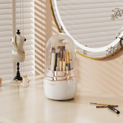 Bella casket organizer for cosmetics and brushes capacious acrylic white ideal for dressing table