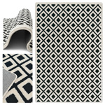 Dywan 140x200 do salonu pętelkowy duży japandi nowoczesny ciężki gruby POLO - Chessboard (Szary)