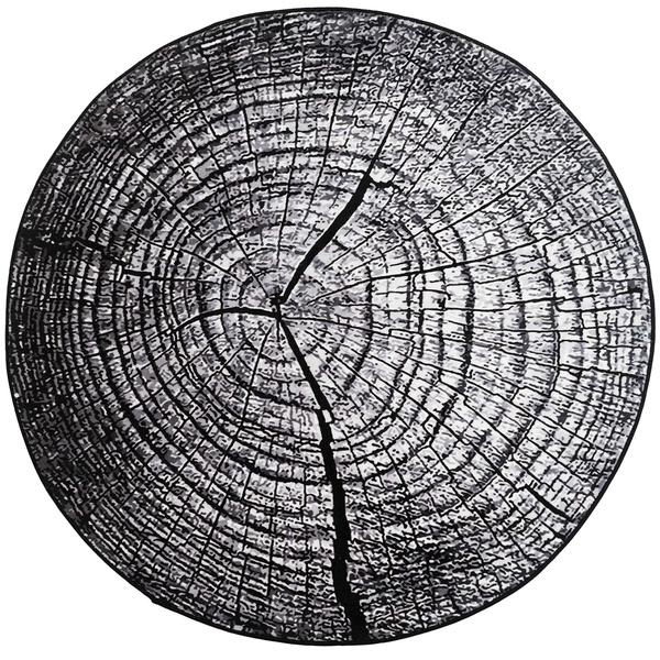 Dywan Novo 90x90 cm, Szary Pień - miękki, przyjemny w dotyku, do salonu i sypialni