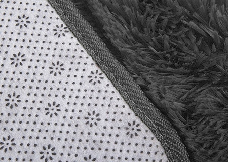 Dywan Shaggy antypoślizgowy nowoczesny salon miękki puszysty 80x150, ciemnosrebrny