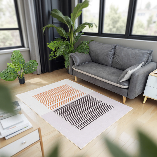 Dywan Novo 200x300 cm - beżowy Piaskowe Linie - miękki do salonu i sypialni