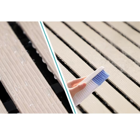 Mata łazienkowa antypoślizgowa pod prysznic brodzik do sauny basenu, beżowa