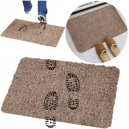 Magiczna wycieraczka mata do butów antypoślizgowy dywanik 45x70 XXL, brązowa