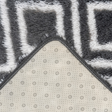 Dywan do salonu shaggy DECOR antypoślizgowy miękki puszysty modny 160x220 Black Cube