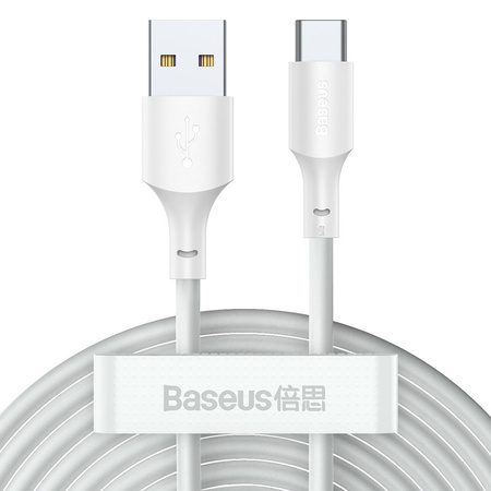 2x kabel USB - USB Typ-C Baseus Quick Charge 1,5 m (Biały)