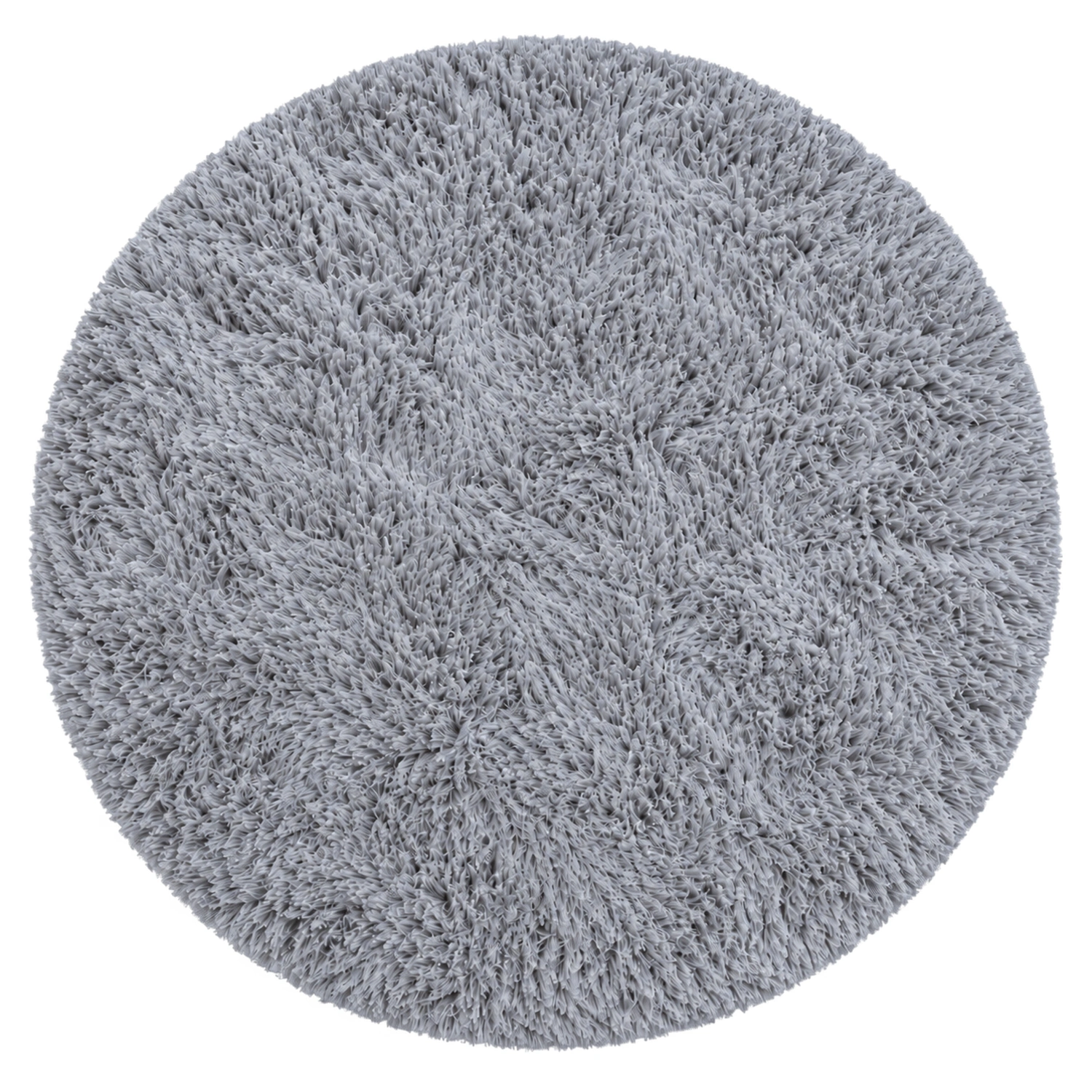 Dywan okrągły Shaggy SilverFur 80 cm — widok całego dywanu