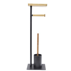 Metal toilet paper rack 3in1 toilet brush free standing shelf