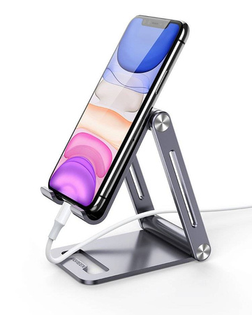Ugreen metalowa aluminiowa składana podstawka na telefon tablet (Szary)