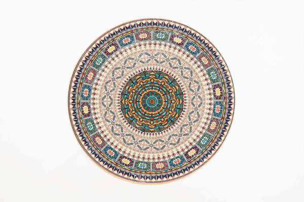 Dywan okrągły Novo 160x160 cm, beżowy Orientalny - pluszowy do salonu