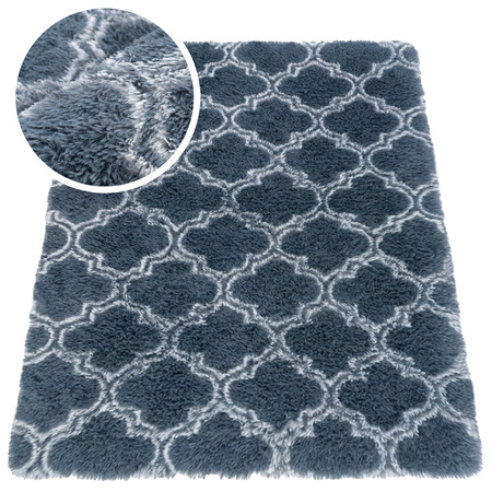 Dywan do salonu shaggy DECOR antypoślizgowy miękki puszysty modny 140x200 Silver Lantern