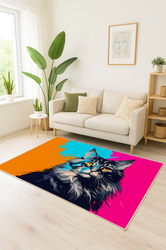 Dywan gamingowy 3D Main Coon 100x150 cm - nowoczesny wzór 3D do pokoju gracza