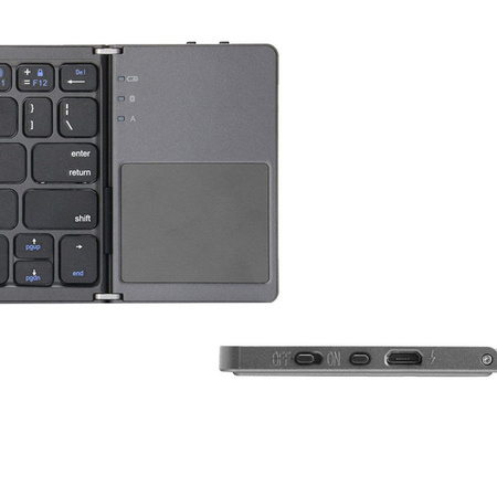 Klawiatura Bluetooth Uniwersalna Składana – kompaktowa klawiatura z touchpadem do urządzeń mobilnych i komputerów przenośnych