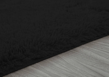 Dywan Shaggy 60x120 cm, czarny - miękki, puszysty do salonu i sypialni