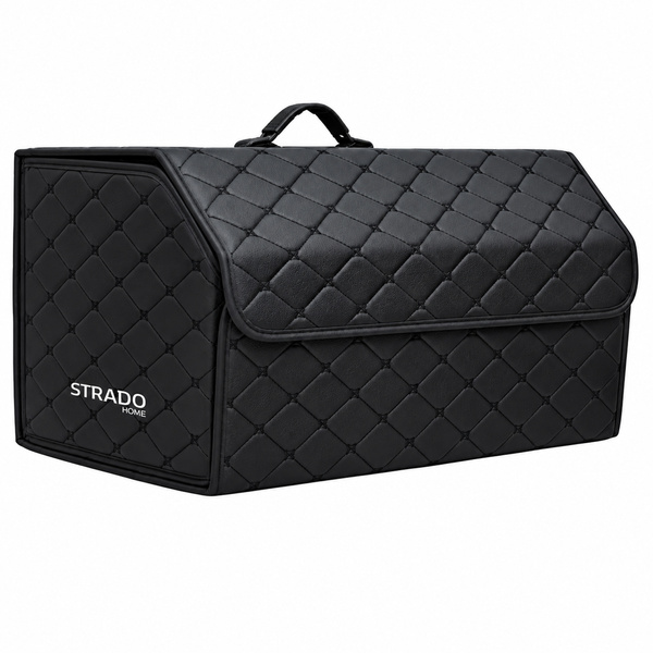 Folding large organizer for car trunk quilted trunk bag tote for shopping and tools