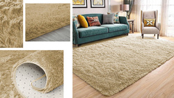 Shaggy Strado room carpet 100x150 CappuccinoCamel (Light brown)