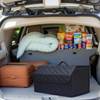 Składany duży organizer do bagażnika samochodu pikowany kuferek torba pojemnik na zakupy i narzędzia