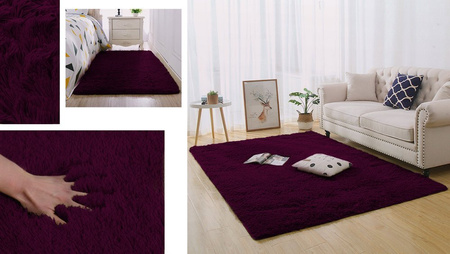 Dywan pokojowy Shaggy Strado 250x350 WineRed (Ciemny czerwony)