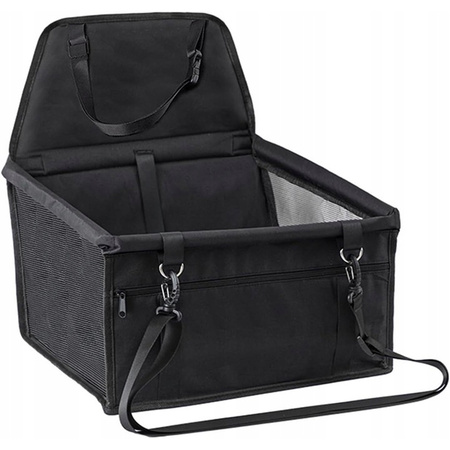 Fotelik Samochodowy DLA PSA KOTA Duży przewiewny TRANSPORTER Na Siedzenie, czarny