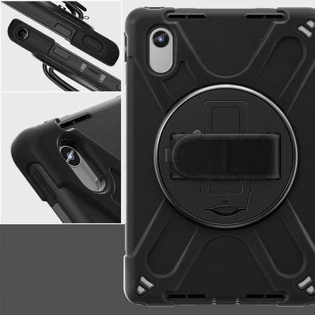 Armored case with strap for Lenovo Tab M11 TB330FU 10.95" (Black)