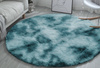Dywan okrągły Shaggy Ombre 120x120 cm, granatowy - pluszowy do salonu