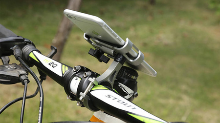 Mocny metalowy uchwyt na telefon na kierownicę rower hulajnoga solidny, czarny