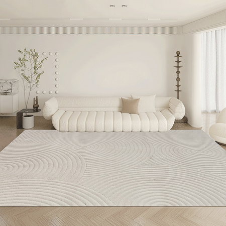 Dywan 160x230 do salonu pętelkowy duży japandi nowoczesny ciężki gruby POLO - Raining Grey (Szary)