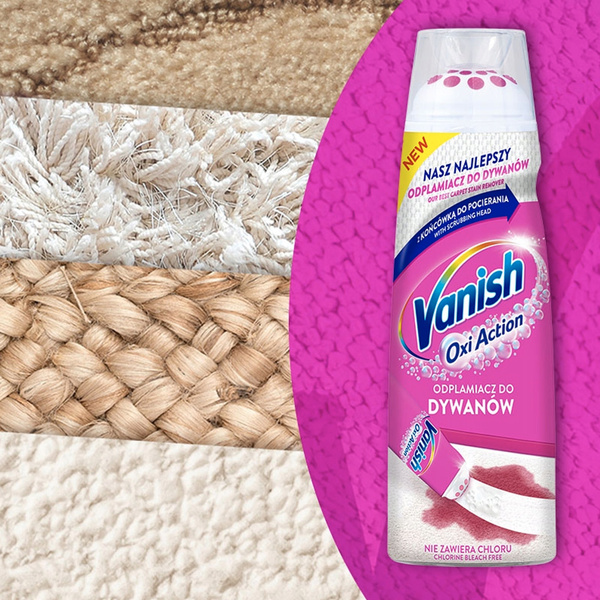 Vanish Oxi Action odplamiacz do dywanów z dozownikiem szczoteczką 195ml