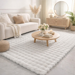 Dywan Rabbit Bubble 140x200 cm - miękki puszysty dywan do salonu i sypialni - biały