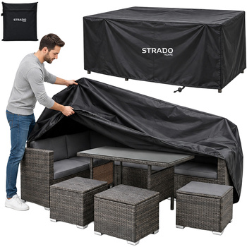 Pokrowiec na meble ogrodowe - 150x150x75cm - Black