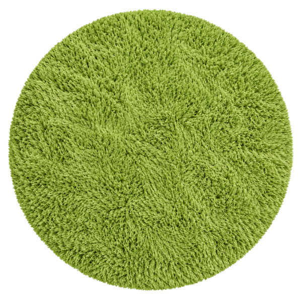 Dywan okrągły Shaggy 300x300 cm, zielony - pluszowy, miękki do salonu i sypialni