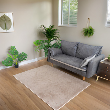 Dywan STRADO Rabbit 3D pluszowy miękki jak królik 140x200 Beige