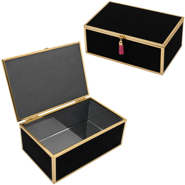 Szkatułka na biżuterię 18x13x7 cm 4ASS CLR Black
