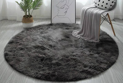 Shaggy Ombre Strado Round Carpet 140x140 OmbreGrey (Dark Gray)