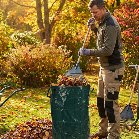 Worek kosz ogrodowy z uchwytami mocny na odpady liście trawę gałęzie 235L