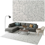 Dywan 120x170 do salonu pętelkowy duży japandi nowoczesny ciężki gruby POLO - Star (Szary)