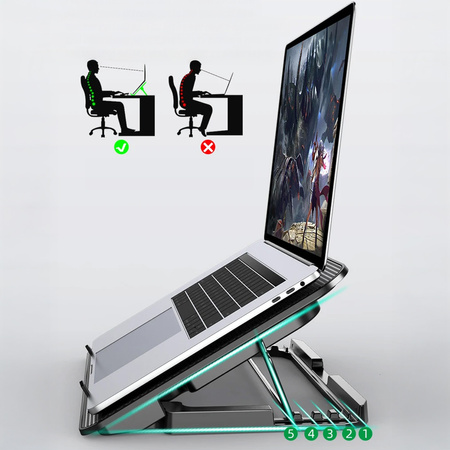 Strado Podkładka chłodząca do Laptopa LCP6 - Black