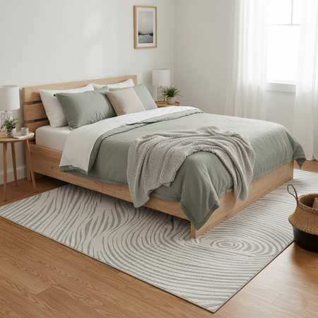 Dywan 140x200 do salonu pętelkowy duży japandi nowoczesny ciężki gruby POLO - Cloud (Szary)