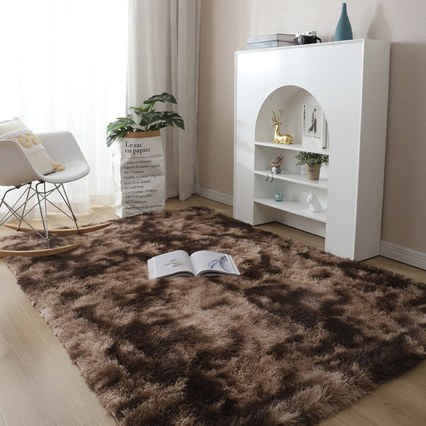 Dywan Ombre Shaggy 200x290 cm, brązowy OmbreCoffee - miękki do salonu i sypialni
