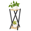 Kwietnik stojący metalowy stojak na kwiaty rośliny loft 2 poziomy Nexus