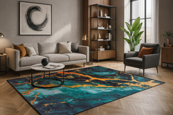 Dywan Novo 100x150 cm - Malachit - miękki - przyjemny w dotyku - do salonu i sypialni