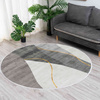 Round carpet NOVO Strado modern delicate gray pattern for living room Grey Echo 90x90 cm
