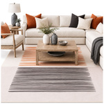 NOVO Strado modern carpet for living room delicate beige velvet pattern Sand Lines 120x160 cm