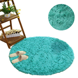 Shaggy Strado round carpet 100x100 TurquoiseSea (Turquoise)