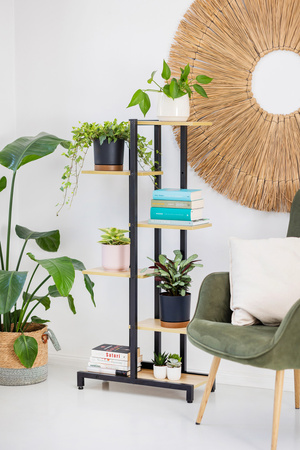 Kwietnik stojący metalowy stojak na kwiaty rośliny 6 poziomów Castle 125 cm