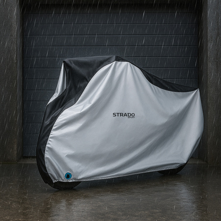 Duży Pokrowiec Na Rower Wodoodporny Motor Skuter 110x200x70cm XXL Ściągacz, biały