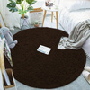 Shaggy Strado 100x100 DarkCoffee round rug (Dark brown)