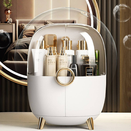 Szkatułka organizer kuferek z drzwiczkami na kosmetyki biżuterię EVE XL, biały