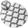 Dywan okrągły do salonu shaggy DECOR antypoślizgowy miękki puszysty 120x120 White Lantern