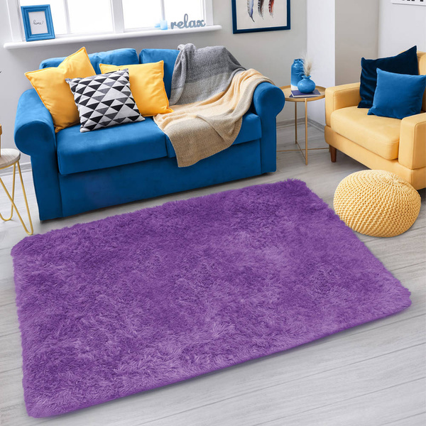 Shaggy Strado room carpet 200x200 PurpleFlower (Light purple)